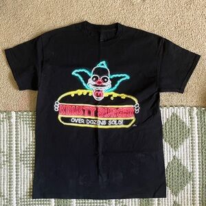 Krusty Burger Neon Graphic Tee - Black